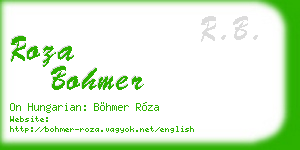 roza bohmer business card