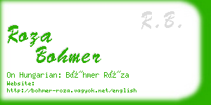 roza bohmer business card